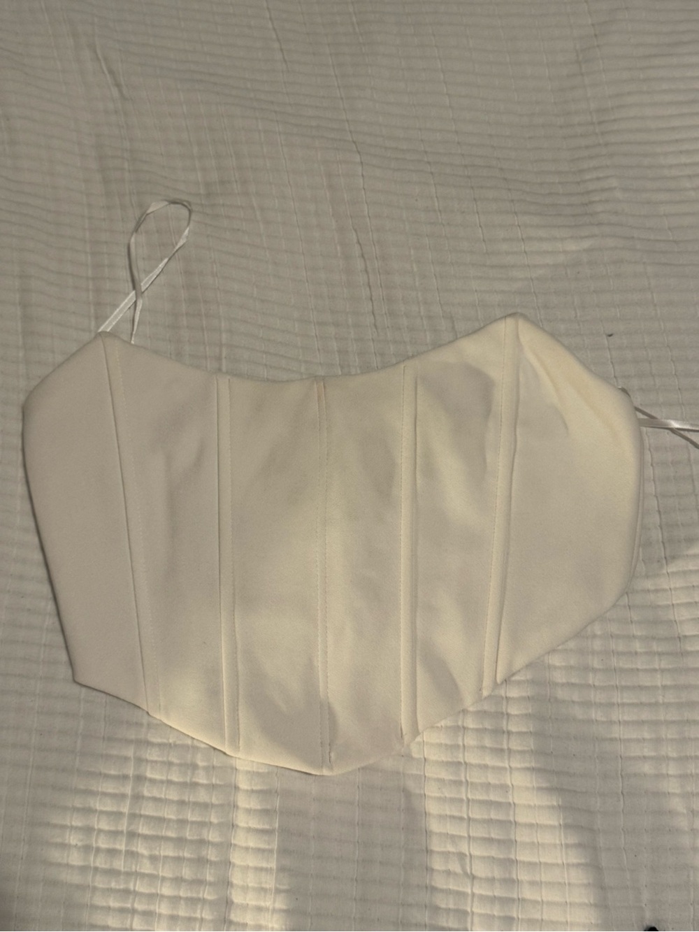 Princess Polly Ivory Satin-Look Bustier Top
